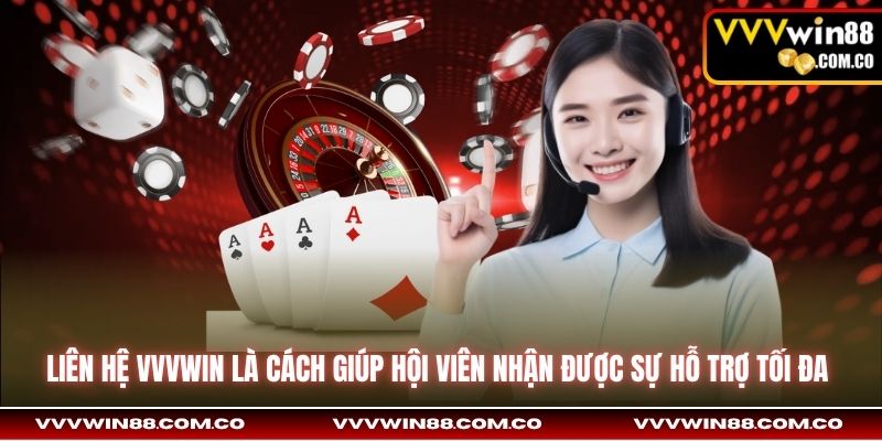 Liên hệ VVVWin là cách giúp hội viên nhận được sự hỗ trợ tối đa 